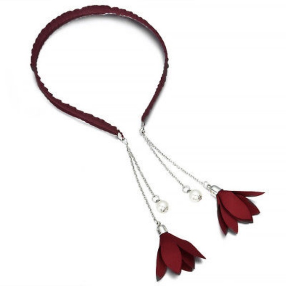 Accessories - Red Wine Pearl Earring Headband